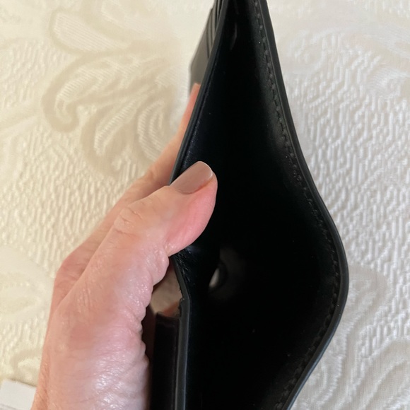 Coach Black Signature Black Leather Wallet with removable ID card wallet - NWT - Picture 3 of 11